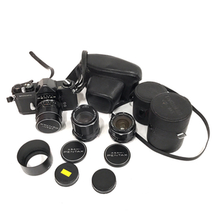 PENTAX SPOTMATIC SP ブラック Super-Multi-Coated TAKUMAR 1:1.8/55 1:3.5/28 含む フィルムカメラ セット QR062-450