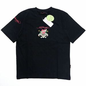 (送料無料)新品未使用品 Ed Hardy エドハーディー ド スカル ハート メンズ半袖Tシャツ ☆サイズL 胸囲96〜104㎝、身長175〜185㎝☆綿60%他