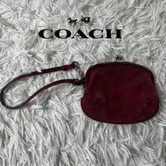 《希少》コーチ COACH がま口 コインケース 赤