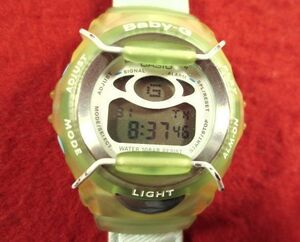 GS5N6）★完動腕時計★ CASIO BABY-G Gショック系★BG-390 グリーン系