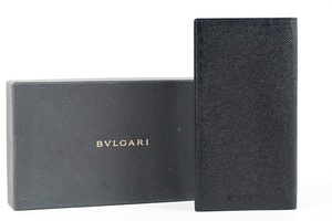 【新品同様・未使用】BVLGARI ブルガリ 二つ折り 長財布 札入れ ブランドウォレット ブラック【NL5】