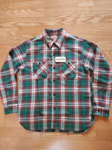 　送料込★東洋 SUGAR CANE　シュガーケーン　SC29151 TWILL CHECK WORK SHIRT ツイルチェック ワークシャツ　日本製　グリーン　M