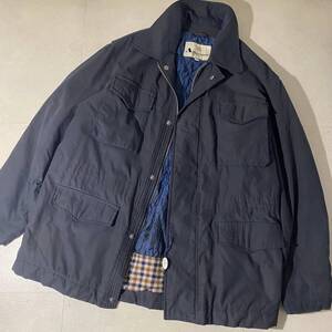 Aquascutum アクアスキュータム フィールドジャケット ピーチスキン M-65タイプ ネイビー MADE IN ITALY【50】