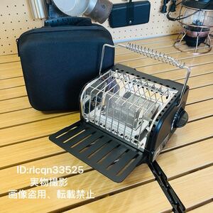 限定黒 キャンプ用 多機能暖炉 ガスバーナー ストーブ ヒーター 1000g 19x16x14cm 小型 1200w CB缶 収納ケース付 アウトドア 野外登山