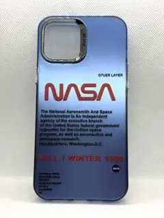 NASA iphone12proMAX 軽量ケース ブルー