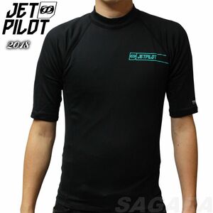 ジェットパイロット JETPILOT ラッシュガード 40%オフ 送料無料 F-15 サーマ フリース S/S ラッシー ブラック M 半袖 S17556 あったか 秋冬