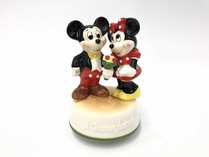 ディズニー Disney インテリア雑貨 ヴィンテージ オルゴール ミッキー＆ミニー 昭和 レトロ 陶器