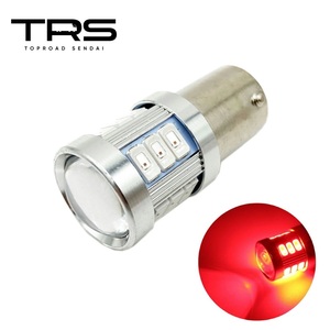 TRS LEDバルブ ダブル球 レッド 18連 12/24V共用 G18 S25 BAY15D アルミヒートシンク 310018