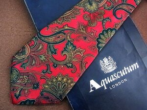 ♪6585C♪良品【ペイズリー 柄】 アクアスキュータム【Aquascutum】ネクタイ