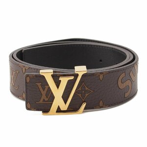 【ルイヴィトン】Louis Vuitton　メンズ シュプリーム サンチュール LVイニシャル ベルト MP016 ブラウン 90 【中古】【正規品保証】201573