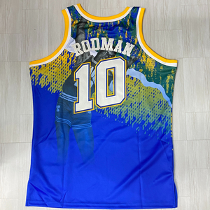 USA正規品【M】 Headgear Classics ヘッドギアクラシックス NBA 復刻 デニス ロッドマン RODMAN ハイスクール ビブス ジャージー (HGC20)