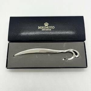 ♯758【MIKIMOTO ミキモト】パール付きブックマーカー しおり 真珠 文具