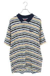 シュプリーム SUPREME Textured Stripe Polo サイズ:L 3D半袖ポロシャツ 中古 HJ12