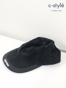 Y090a [人気] ｓupreme シュプリーム キャップ Terry Visor Logo テリーバイザーロゴ Fサイズ ブラック 無地 綿100％ 帽子 | Y