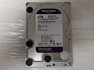  WESTERN DIGITAL Purple WD40PURZ SC HA500 4TB 3.5インチ SATA HDD WD ウェスタンデジタル パープル 【中古】②