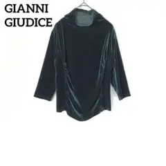 EM1033【GIANNI GIUDICE】ベロアトップス ハイネック 緑 M