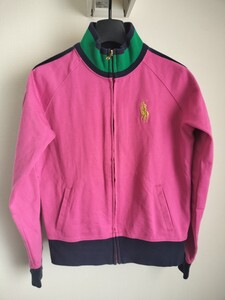 ポロ ラルフローレン Polo Ralph Lauren ジャケット ジップ フロント ガールズ XL(16)サイズ ピンク 綿58% ポリエステル42%