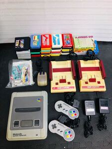 ◆Nintendo ゲーム機ソフトその他まとめ ファミリーコンピュータ2台 スーパーファミコン1台 ソフト32本 その他4点 任天堂 ファミコン