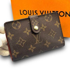 1円 極美品 Louis Vuitton ルイヴィトン モノグラム ポルトモネビエ ヴィエノワ がま口財布 折り財布 M61663 SD1000