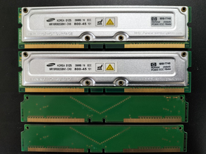 RIMM 256MB/16 ECC 800-45 2枚セット(合計512MB) C-RIMM2枚付き #1