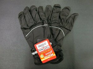 訳アリ 未使用 紳士用 Warm glove シンサレートポリエステルグローブ 黒 すべり止め 反射材 Thinsulate 管理No.39938