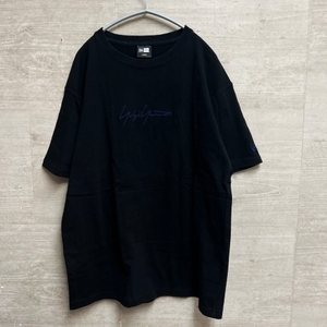  Yohji Yamamoto × NEW ERA ヨウジヤマモト × ニューエラ Tシャツ ブラック size4 Large 【中目黒B06】