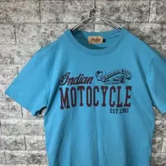 Indian motocycle インディアン　Tシャツ　前後プリント　バイカー