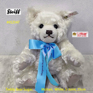 ★即納！中古超美品、Steiff #652547 テディベア「シュガー」、モヘア、ホワイト、25cm、日本限定3000体、送料無料！★