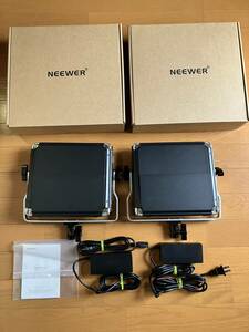 【美品】NEEWER 660 PRO RGB LEDビデオライト 撮影照明ライト 50W 360°RGBフルカラー CRI97+ 3200K~5600K 2台セット