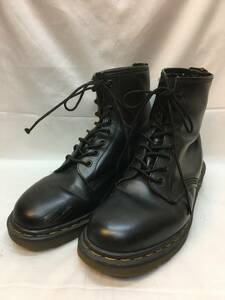 ▽ 現状 英国製 イングランド製 Dr.Martens ドクター マーチン ブーツ レザー シューズ ブラック 黒 8 27 cm 相当