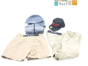 マズメ コンタクトレインスーツ2・レッドムーン ショートパンツ2 MZRP-469・23 大阪フィッシングショー限定キャップ 計3点セット