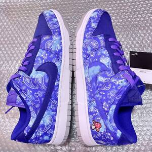 28cm US10 NIKE DUNK LOW BY YOU UNLOCKED KINOKO TRIP ナイキ ダンク ロー ペイズリー BOXにプチプチ二重巻しそのまま発送します