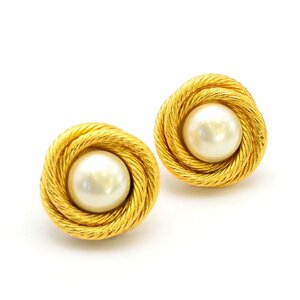 CHANEL シャネル イヤリング パール メタル ゴールドGP レディース アクセサリー ラウンド ヴィンテージ 【中古】【美品】