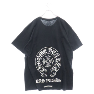 クロムハーツ Los Angeles Horseshoe Tee クロムハーツ ホースシューTシャツ 半袖カットソー ポケT プリント ロサンゼルス限定 ブラック