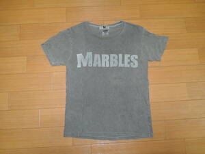 MARBLES マーブルズ × Mエム ロゴ TシャツS ピグメント加工 / カットソー