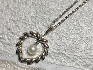 MIKIMOTO ミキモト　パール　ネックレス　sil