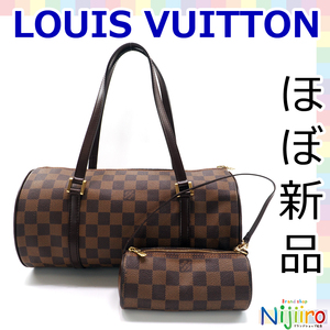 【ほぼ新品】ルイヴィトン　LOUIS VUITTON 　ダミエ　パピヨン 30　ハンドバッグ　ポーチ付き　トートバッグ　ブラウン