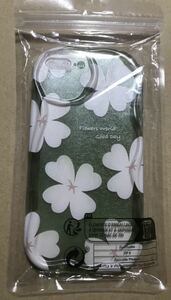 アイフォン・iPhone ・花柄・スマホケース ・7P/8p・ホワイト/グリーン