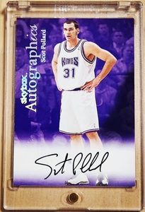 レア サイン 1999 -00 Skybox Premium Autographics SCOT POLLARD Auto / スコット ポラード Autograph (NBA Champion) 