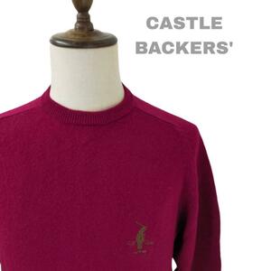 【最終値下げ】130 CASTLE BACKERS キャッスルバッカーズ ニット ボルドー Lサイズ 古着 vintage ヴィンテージ 90s 80s 昭和レトロ