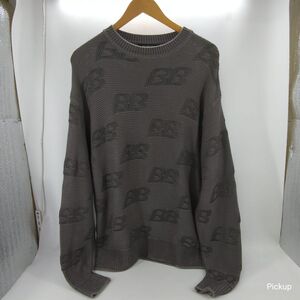 中古 BALENCIAGA メンズ グレー ニットセーター SIZE S イタリア製 （所々ホツレ有） バレンシアガ ◆3104/磐田店