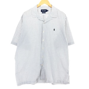 古着 ラルフローレン Ralph Lauren POLO GOLF CALDWELL 半袖 コットン チェックシャツ ボックスシャツ メンズXL相当 /evb006804