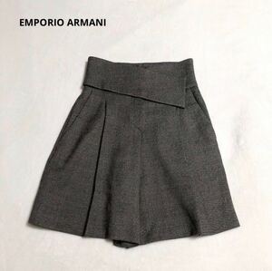 EMPORIO ARMANI エンポリオ　アルマーニ　カシミヤ　ハーフ　パンツ　ハイウエスト　38