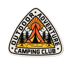 ステッカー アウトドア キャンプ アメリカン おしゃれ かっこいい かわいい 車 バイク Vintage Outdoor Budges CAMPING CLUB