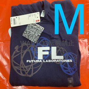 完売品 希少 M サイズ Futura Laboratories × UNIQLO ユニクロフューチュラ コラボ UT パーカ 新品 アトミック ロゴ ビッグ シルエット