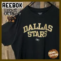 カレッジロゴ リーボック L ブラック メンズ USA古着 半袖 Tシャツ