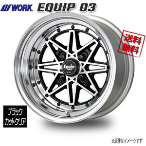 WORK EQUIP 03 ブラックカットクリア 15インチ 4H114.3 11J-31 4本 60 送料無料