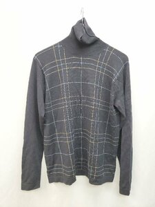 ◇ Paul Smith ポール スミス タートルネック ウール100% 長袖 ニット セーター サイズXL ネイビー系 マルチ メンズ P