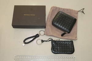 ■□BOTTEGA VENETA ボッテガヴェネタ 財布＆コインケース＆キーホルダー まとめて 計3点□■