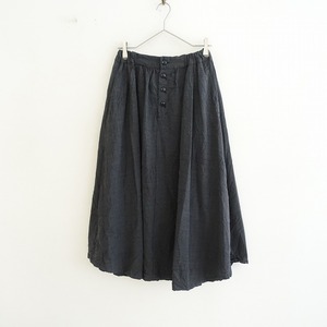 【定価3.1万】パドカレ pas de calais *T/Wシワ加工千鳥スカート*36ダークグレーブラックチェック(sk33-2406-29)【20G42】